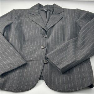 Gray Pinstripe Blazer